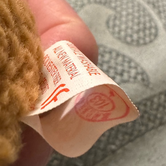TY Beanie Baby Very Rare Curly the Bear with Tag Errors (1993/1996) & Brown Nose - Picture 6 of 6